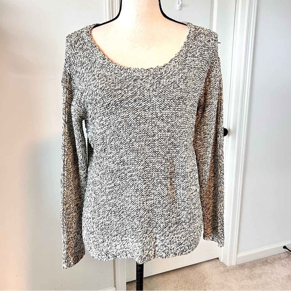 RETROD Knit Elbow Patch High-Low Sweater—SZ. Small